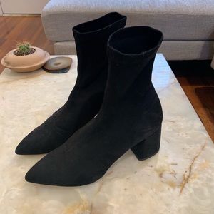 Steve Madden RESPECT BLACK Sock Bootie